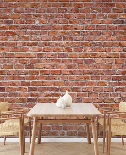 Rustic Red Brick Wallpaper Mural