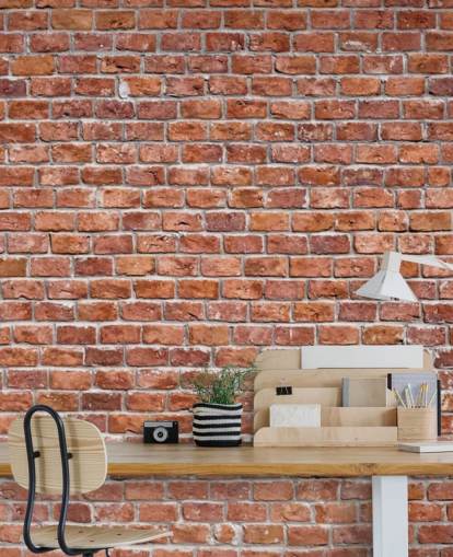 Rustic Red Brick Wallpaper Mural