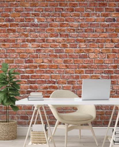 Papel pintado Ladrillo rojo rústico