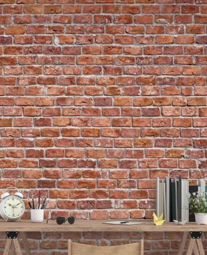 Rustic Red Brick Wallpaper Mural