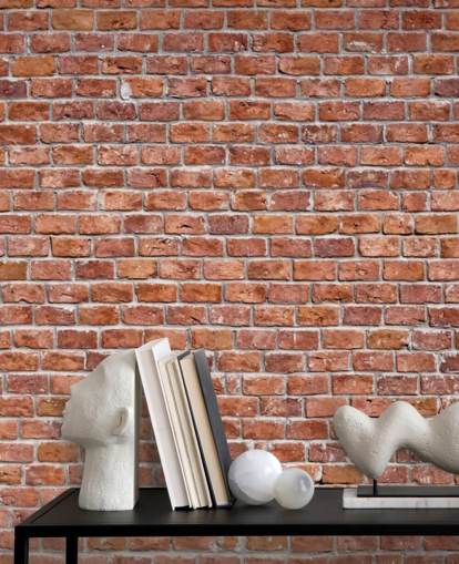 Rustic Red Brick Wallpaper Mural