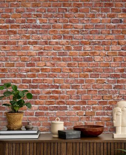 Rustic Red Brick Wallpaper Mural