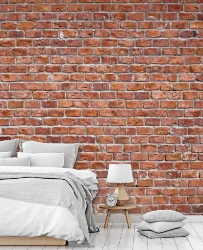 Rustic Red Brick Wallpaper Mural