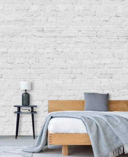 white brick wallpaper mural