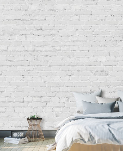 papel de parede de tijolo branco