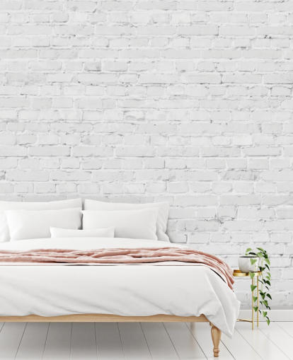 white brick wallpaper mural