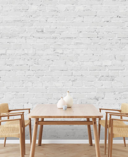 papel de parede de tijolo branco