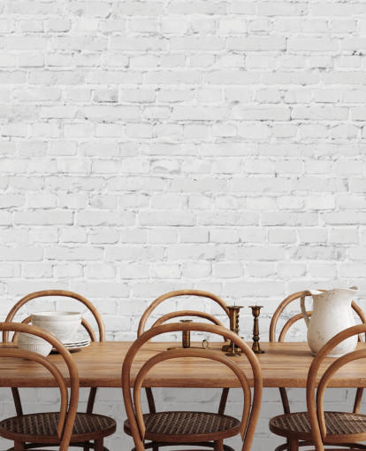 papel de parede de tijolo branco