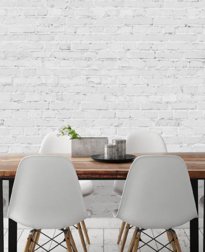 white brick wallpaper mural