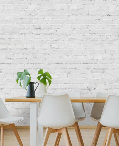 white brick wallpaper mural