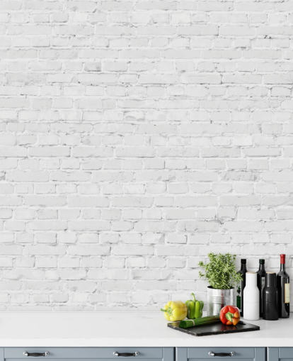 white brick wallpaper mural