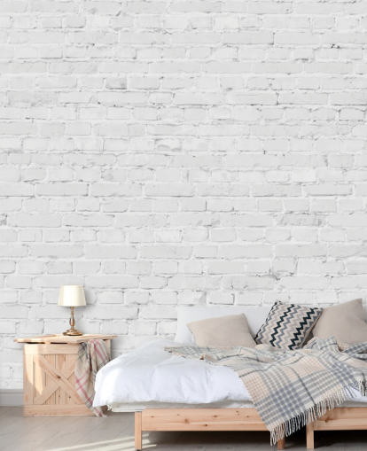 papel pintado ladrillo blanco