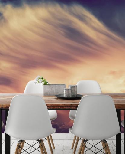 Fondo de pantalla de cielo nublado rosa y morado