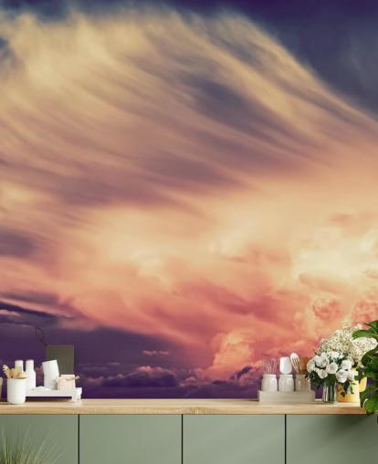 Pink and Purple Cloudy Sky Wallpaper