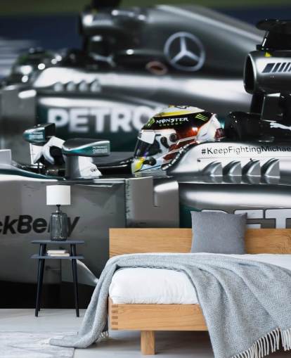 Close Up of Lewis Hamilton in Car Wallpaper