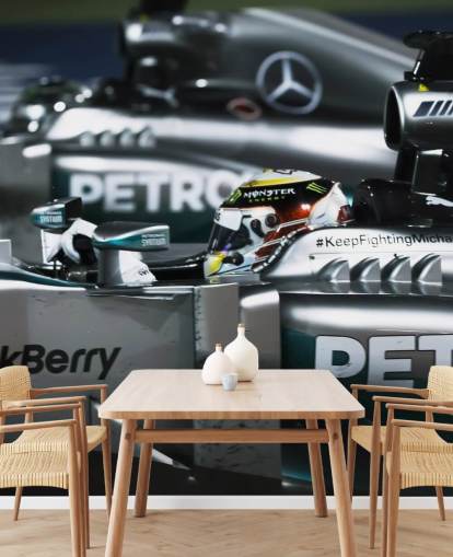 Primo piano di Lewis Hamilton in auto Wallpaper