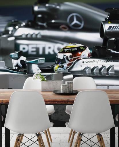 Primo piano di Lewis Hamilton in auto Wallpaper