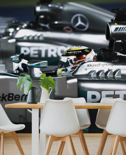 Close Up of Lewis Hamilton in Car Wallpaper