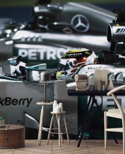 Close Up of Lewis Hamilton in Car Wallpaper