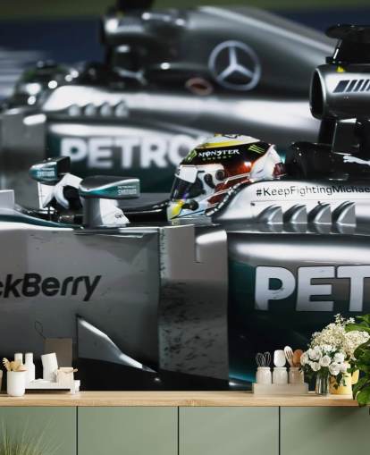 Primer plano de Lewis Hamilton en el fondo de pantalla de automóviles