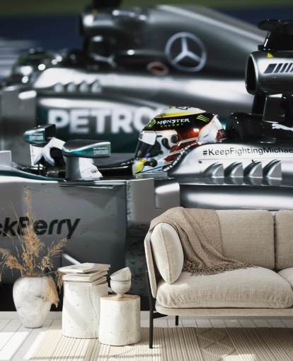 Close Up de Lewis Hamilton no papel de parede do carro