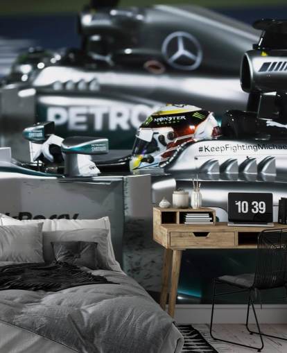 Close Up de Lewis Hamilton no papel de parede do carro