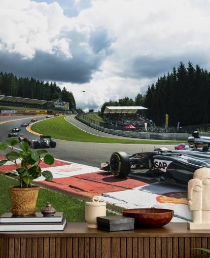 Darren Heathin kirkas F1-taustakuvamaalaus nimeltä Lap 1 Belgium 2014 makuuhuoneisiin ja kotitoimistoihin