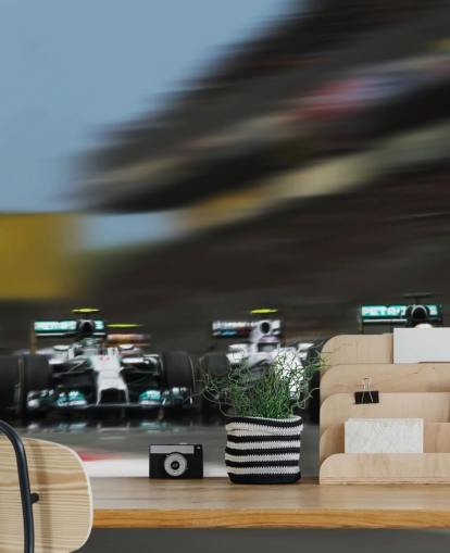 Carta da parati Cars Racing on Track Carta da parati Cars Racing on Track