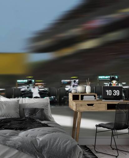 Carta da parati Cars Racing on Track