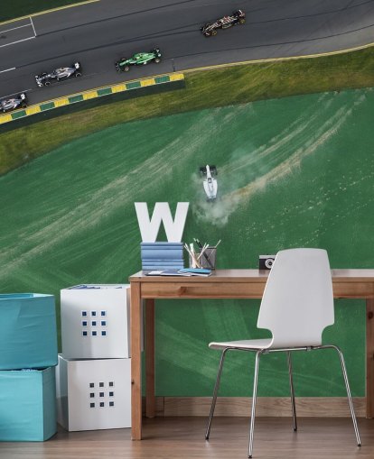 Vista aerea della carta da parati della pista F1 Vista aerea della carta da parati della pista F1