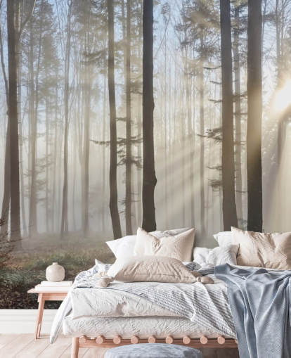 Papier peint Misty Dark Forest Papier peint Misty Dark Forest