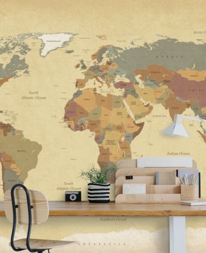 brunt strukturert vintage verdenskart tapet veggmaleri kalt Textured Vintage World Map for hjem og kontorer brunt strukturert vintage verdenskart tapet veggmaleri kalt Textured Vintage World Map for hjem og kontorer