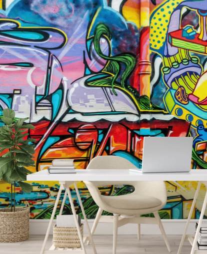 Papel pintado Grafiti colorido