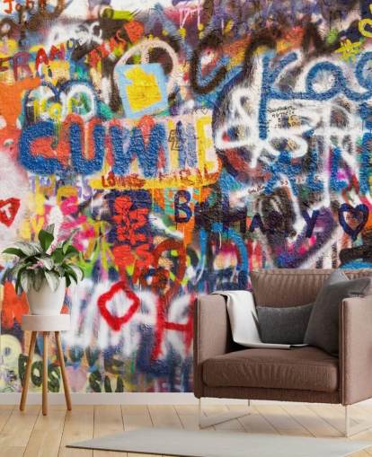 papier peint graffiti coloré appelé Graffiti an der Wand pour les chambres