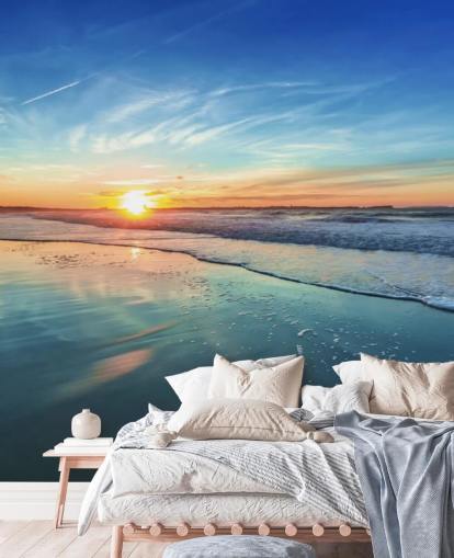 Papel de parede Sunset on Blue Beach