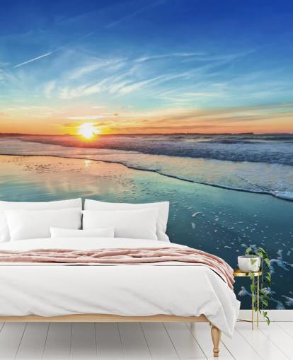 Papier peint coucher de soleil sur la plage