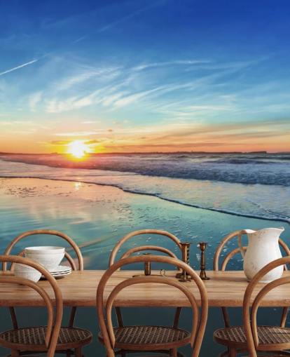 Fondo de pantalla Atardecer en playa