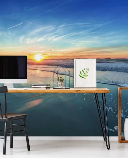 Papel de parede Sunset on Blue Beach