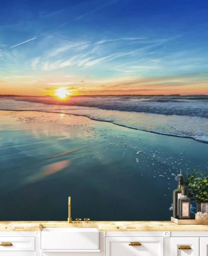 Fondo de pantalla Atardecer en playa