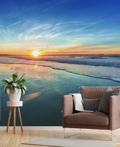 Fondo de pantalla Atardecer en playa