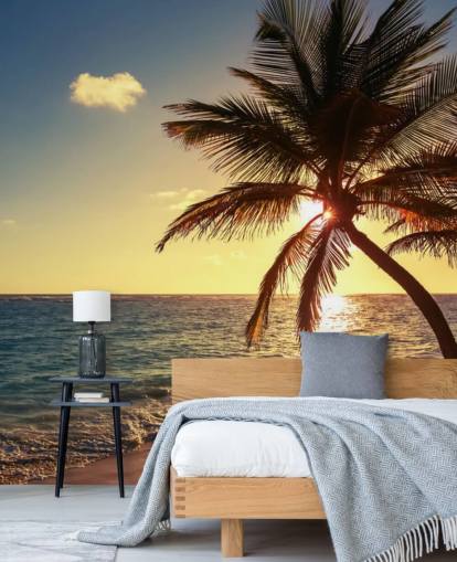Papel de parede Sunset Palm Leaf