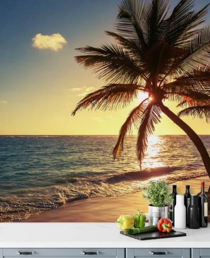 Carta da Parati Sunset Palm