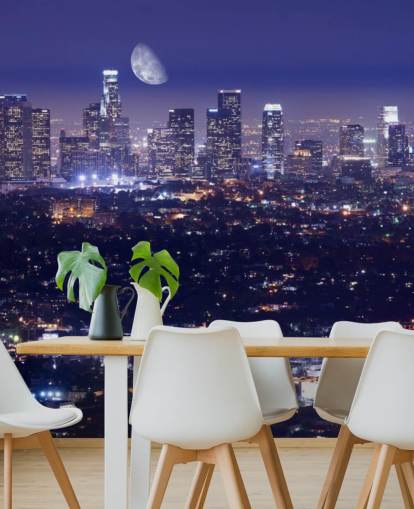 cielo morado por la noche en la ciudad de Los Ángeles Fondo de pantalla cielo morado por la noche en la ciudad de Los Ángeles Fondo de pantalla