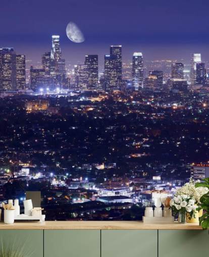 paarse lucht's nachts in Los Angeles city Wallpaper paarse lucht's nachts in Los Angeles city Wallpaper