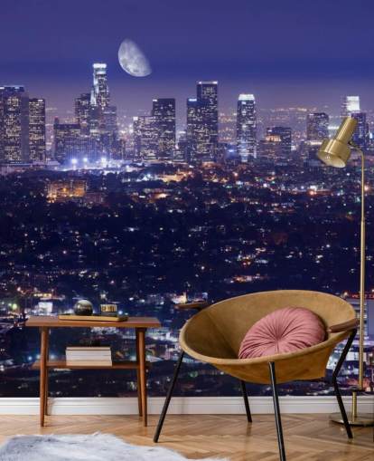 cielo morado por la noche en la ciudad de Los Ángeles Fondo de pantalla cielo morado por la noche en la ciudad de Los Ángeles Fondo de pantalla