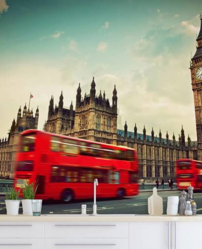 Fondo de pantalla de autobús rojo en Londres