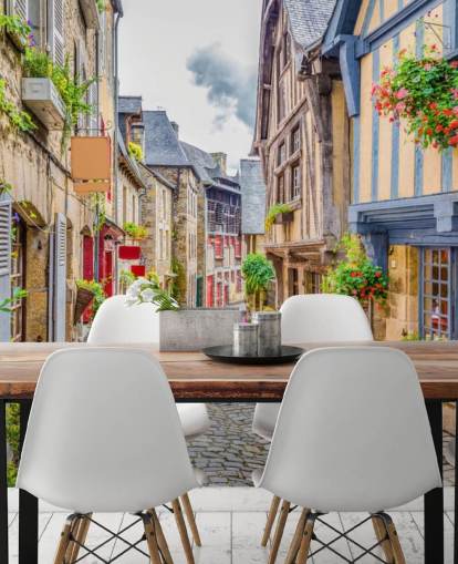 Mediterranean street wallpaper