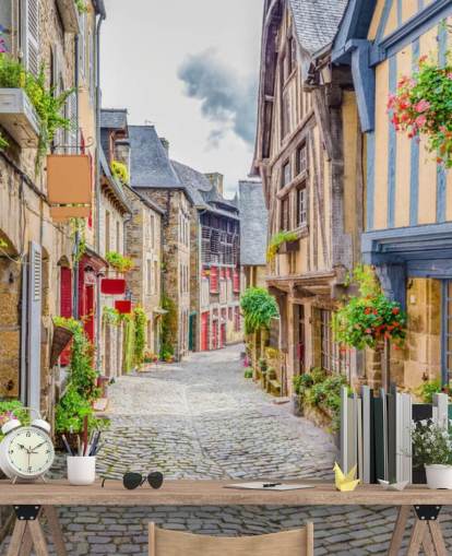 Mediterranean street wallpaper