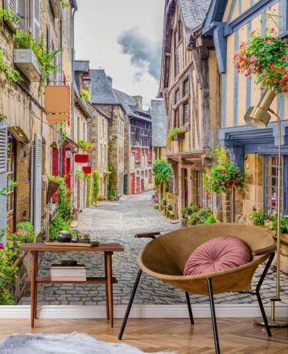 Mediterranean street wallpaper