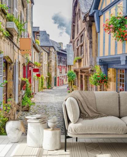 Mediterranean street wallpaper